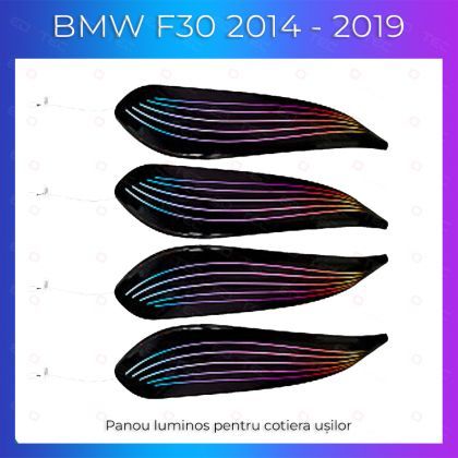 Lumini Ambientale BMW Seria 3 4 si GT 2014-2019 dedicat panou cotiera control telefon sau sistem original