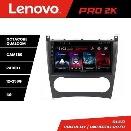 Navigatie Mercedes Clasa C W203 facelift Lenovo Kit-093 cu Android Radio Bluetooth Internet 8 core QLED 2K 12+256 360GB
