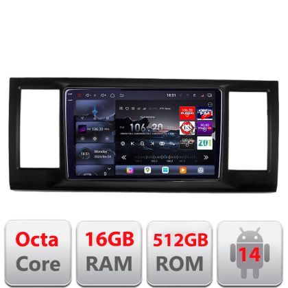 Navigatie VW Caravelle 2015- Edotec Kit-CARAVELLE 8 core QLED 2K 16+512 360 Android Waze USB Navigatie Internet Youtube Radio