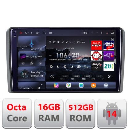 Navigatie Iveco Daily 2007-2014 Edotec Kit-DAILY 8 core QLED 2K 16+512 360 Android Waze USB Navigatie Internet Youtube Radio
