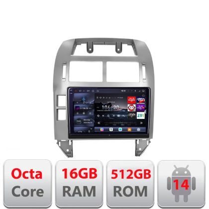 Navigatie VW Polo 2004-2011 Android radio gps internet 8 core QLED 2K 12+256GB 360 Edotec