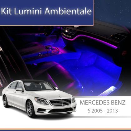 Lumini ambientale Mercedes S-Class 2007 - 2013 varianta lunga set complet control telefon sau sistem original