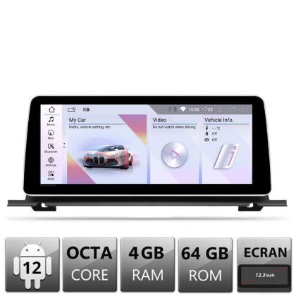 Navigatie BMW Seria 5 F07 GT 2012-2015 cu ecran NBT Android ecran 10.25" 4+64 4G BT