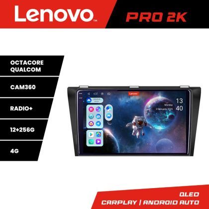 Navigatie Mazda 3 2004-2009 Lenovo Kit-161 8 core QLED 2K 12+256 360 Android Waze USB Navigatie Internet Youtube Radio