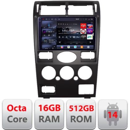 Navigatie Ford Mondeo 2004-2007 Qled 2K Octa Core 12+256GB LTE 4G DSP Wifi 5Ghz android auto carplay radio gps internet kit-mondeo2001+EDT-E809-2K