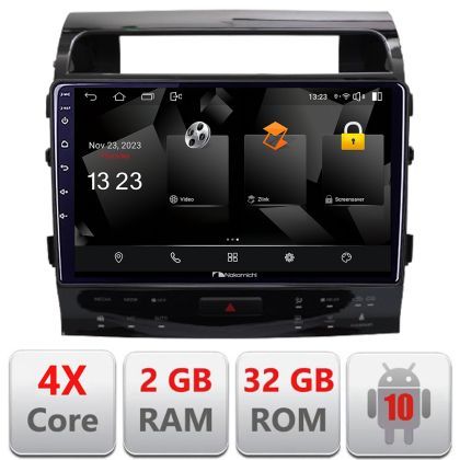 Navigatie Toyota Land Cruiser V8 L200 2009-2020 Nakamichi Android Ecran 720P Quad Core 2+32 carplay android auto NAM5230