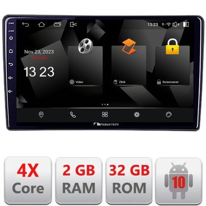 Navigatie Ford Focus C-max S-max Galaxy Mondeo unitati ovale Nakamichi Android Ecran 720P Quad Core 2+32 carplay android auto NAM5230