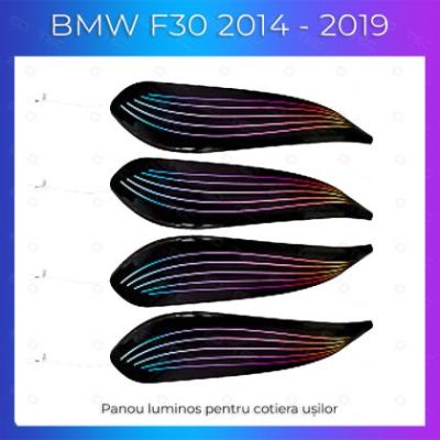 Lumini Ambientale BMW Seria 3 4 si GT 2014-2019 dedicat panou cotiera control telefon sau sistem original