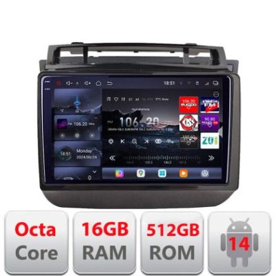 Navigatie VW Touareg 2012-2019 Edotec Kit-1142 8 core QLED 2K 16+512 360 Android Waze USB Navigatie Internet Youtube Radio