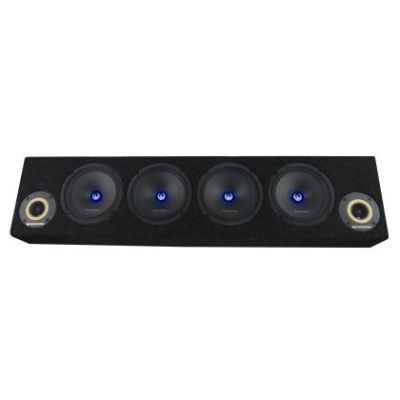 Cutie de difuzoare iluminate Phonix Gold 1700W ieșire SPL 2 x 4 OHM 4 x difuzoare midrange 2 x tweetere pro audio