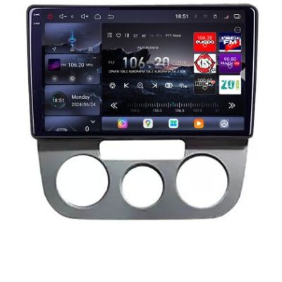 Navigatie VW Golf 5 2004-2010 clima manuala Android radio gps internet 8 core QLED 2K 16+512 360 Edotec