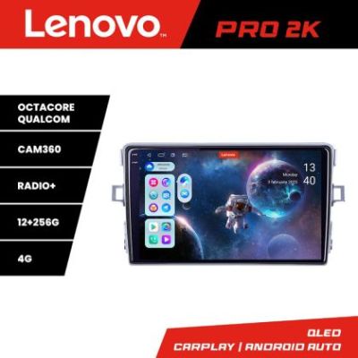Navigatie Toyota Verso 2010-2016 Lenovo Kit-133 8 core QLED 2K 12+256 360 Android Waze USB Navigatie Internet Youtube Radio