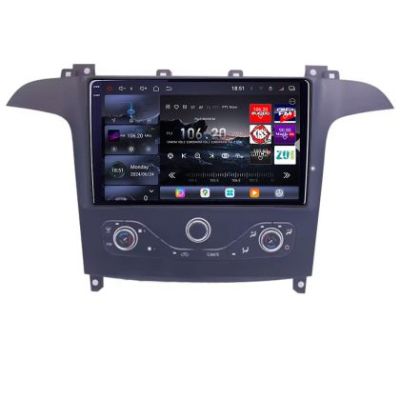 Navigatie Ford S-max 2006-2014 Qled 2K Octa Core 16+512 LTE 4G DSP Wifi 5Ghz android auto carplay radio gps internet KIT-smax-navi+EDT-E809-2K