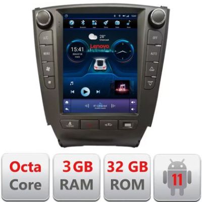 Navigatie Lexus IS 2005-2012 Lenovo Tesla Qled 9.7" Octacore 4Gb RAM 32Gb 4G DSP Carplay Android Auto Bluetooth