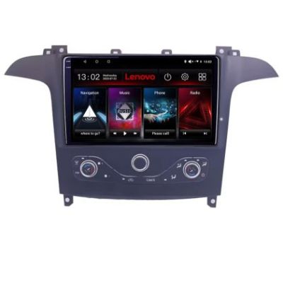 Navigatie Ford S-max 2006-2014 Lenovo QLED 1K 4+64 WIFI 5Ghz carplay android auto Android KIT-smax-navi+EDT-LITE-D4-9-4+64