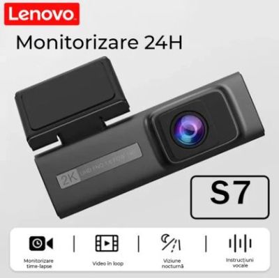 Camera DVR Lenovo S7 ecran 1.97 inch 1080 fata si 1080 spate Wifi Starlight night vision carcasa metal