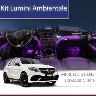 Lumini Ambientale trimuri negru lucios Mercedes GLE GLS W166 2012-2019 control pe sistemul original sau telefon
